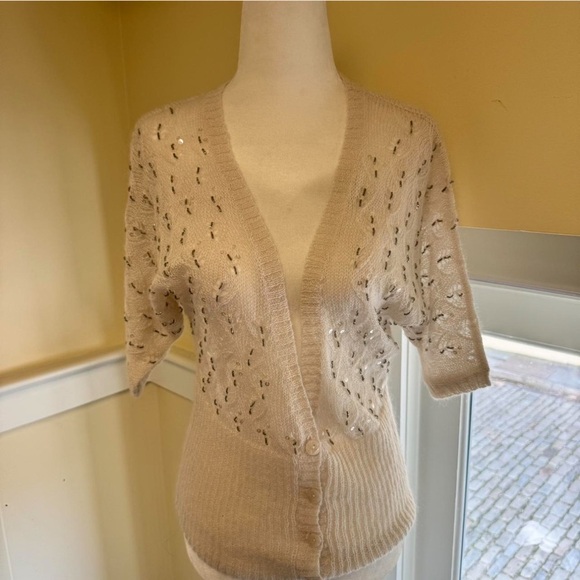 Elegant Cream Cardigan Sweater from Loft - Picture 1 of 3